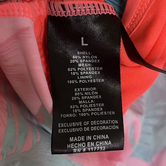 ZeroXposur Womens Sport Top Large Tankini Floral Mesh Racerback‎ Run Swim Biking - Picture 7 of 9